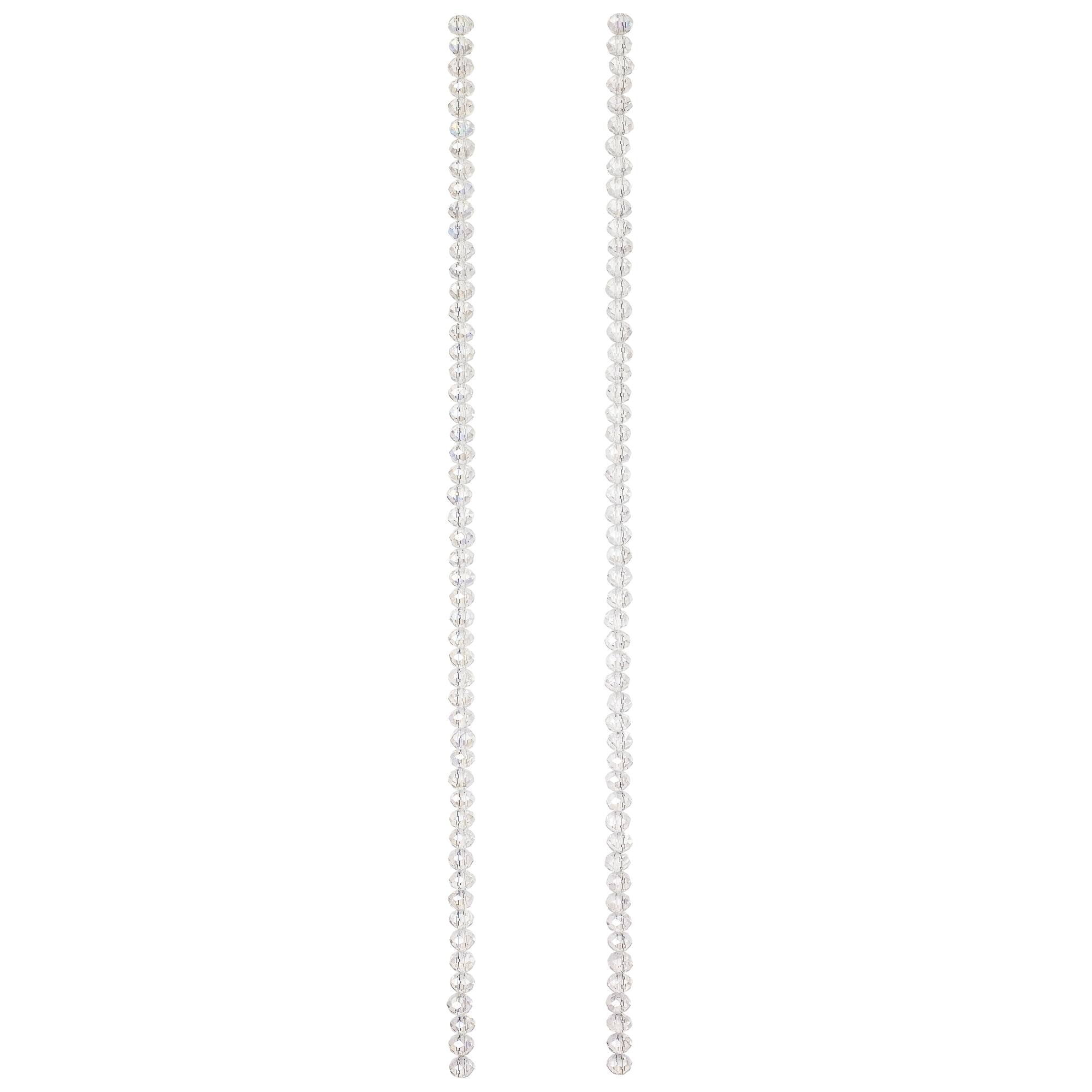 Crystal Faceted Glass Rondelle Beads, 3mm by Bead Landing™